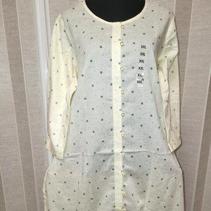 New Cream Shalwar Kameez Shirt Only